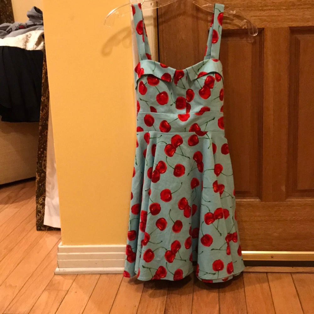 Cherry print junior fancy dress